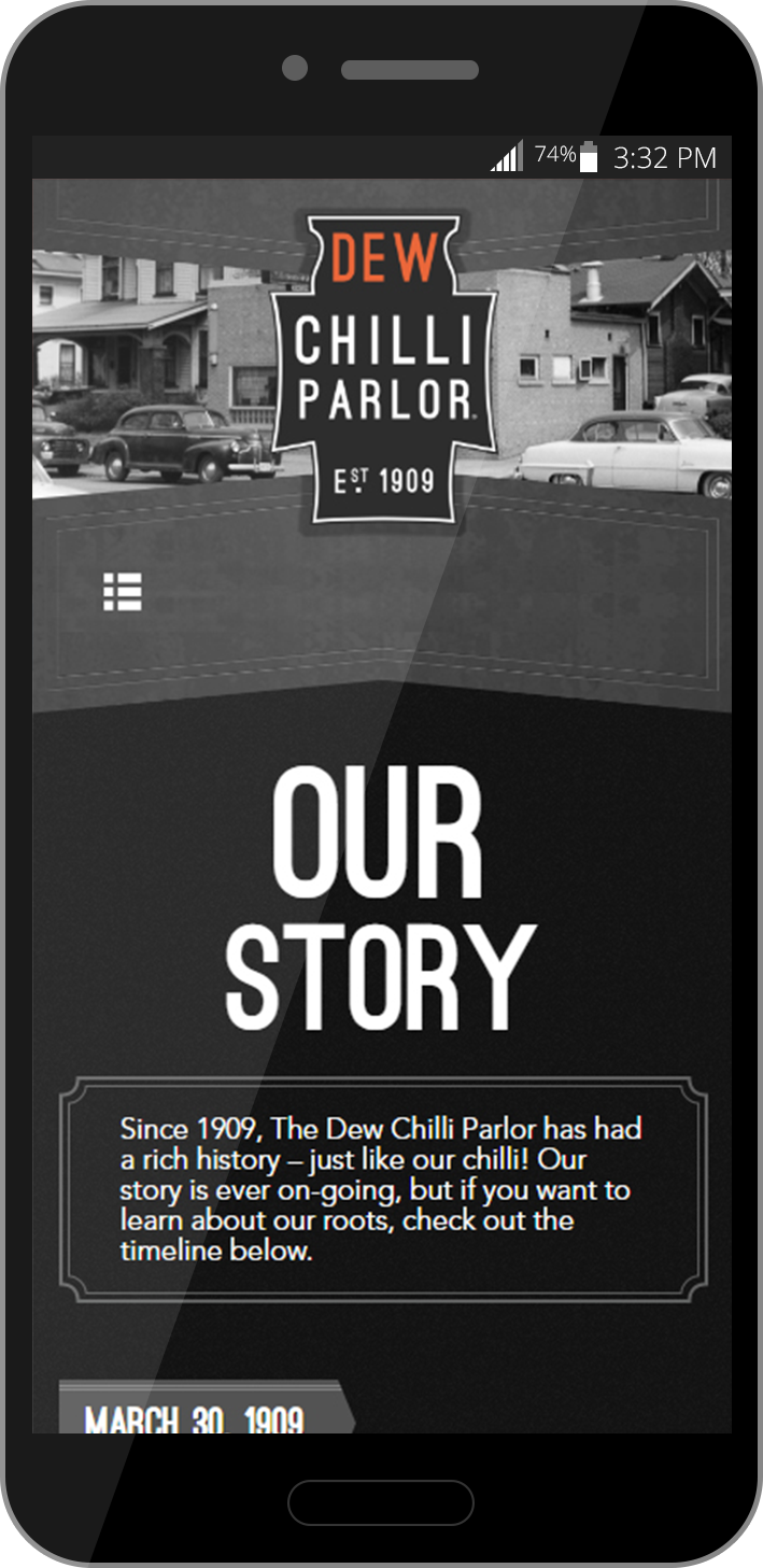 Dew Chilli Parlor mobile website