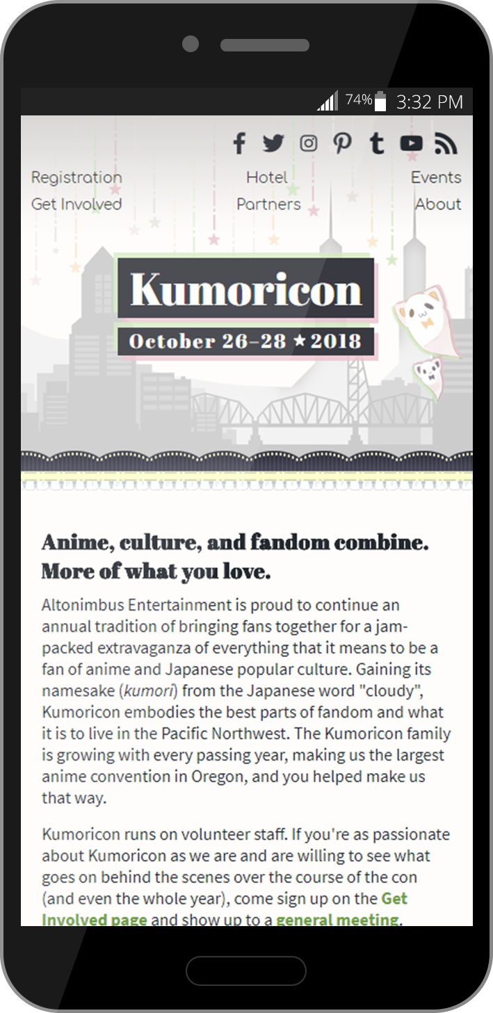 Kumoricon mobile website